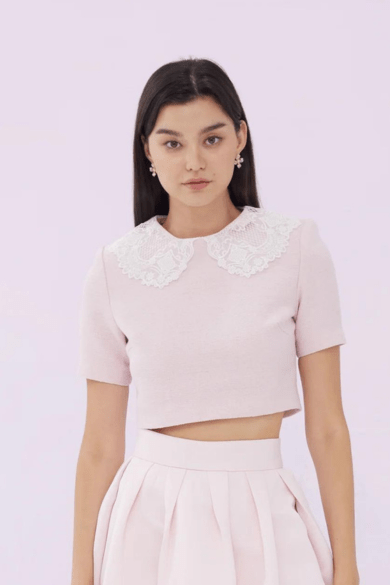 Felicita Pink Tweed Top - Nimisski