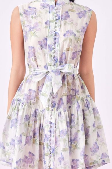 Gitel Purple Floral Mini Dress