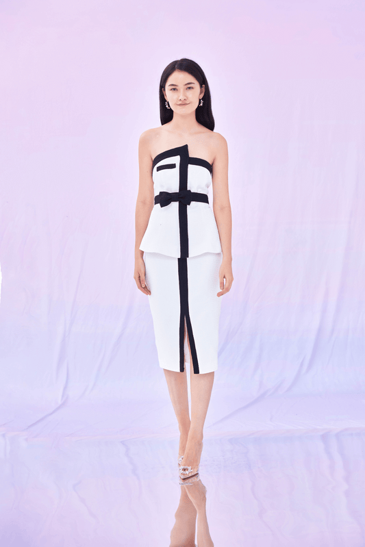 Ginetta White Bustier Top - Nimisski