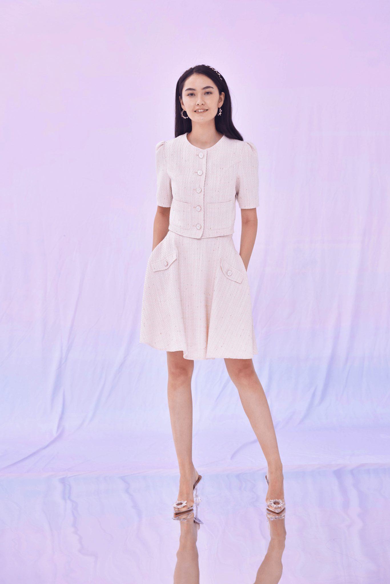 Goldina Pink Tweed Jacket - Nimisski