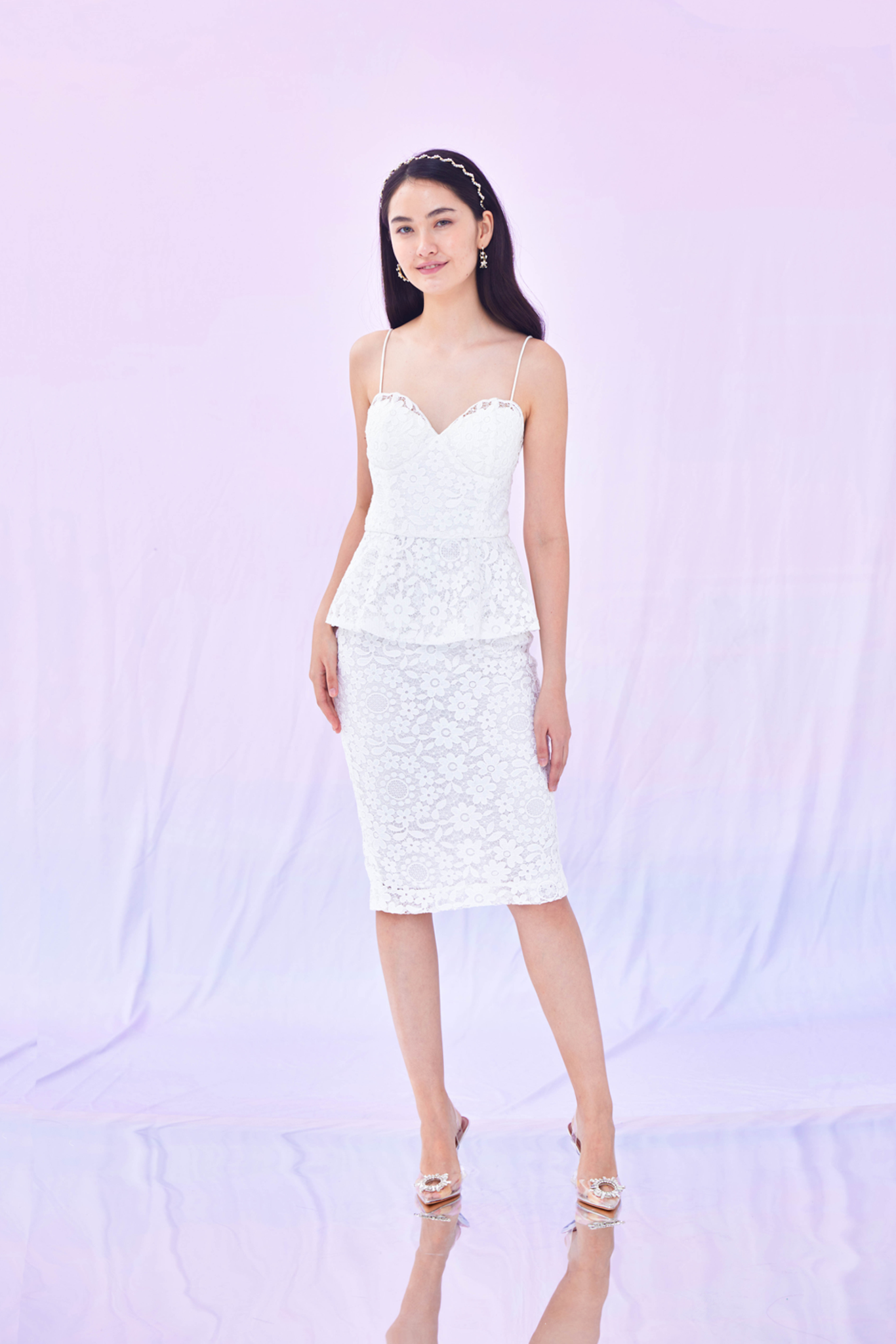 Germayne White Lace Bustier Dress