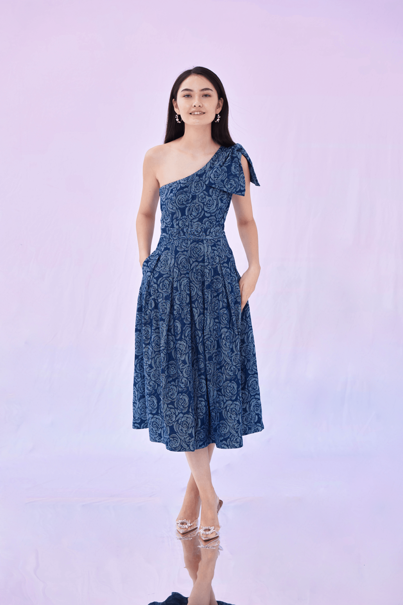 Gwenette Denim Rose Dress - Nimisski