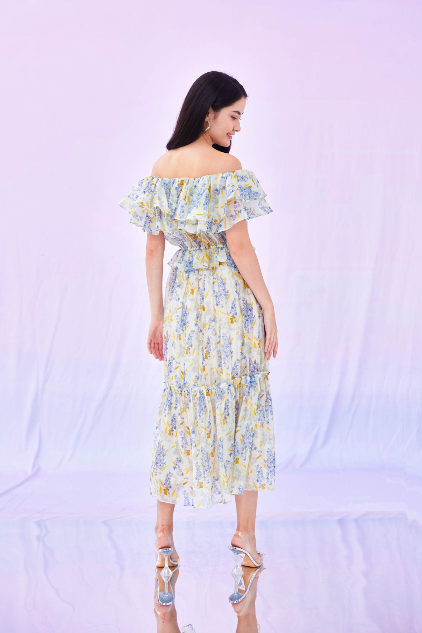 Gertha Blue Wisteria Top and Skirt