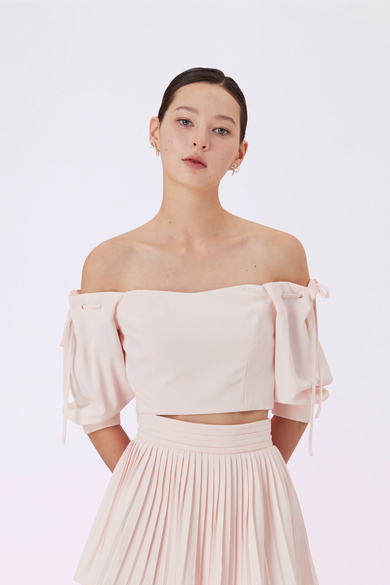 Gerusha Pink Off Shoulder Top