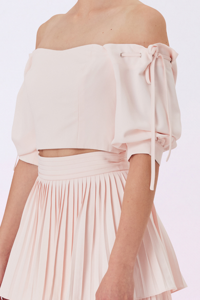 Gerusha Pink Off Shoulder Top