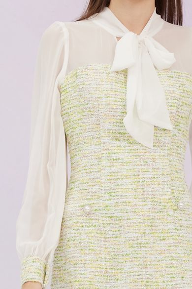 Gabriala Green Tweed Dress