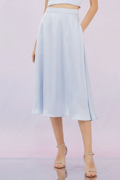 Jennifer Light Blue A - line Skirt - Nimisski