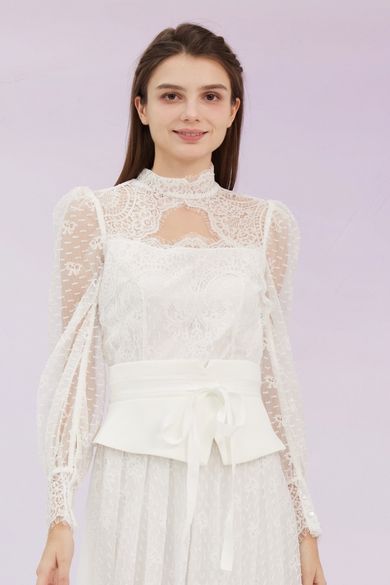 Ginnie White Lace Top