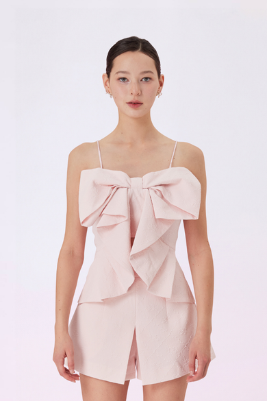 Gili Pink Ribbon Strap Top