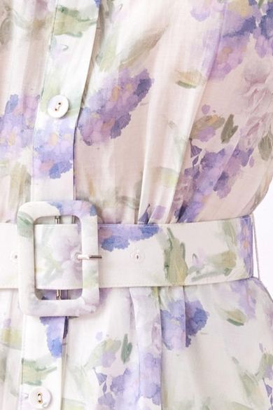 Gwyn Purple Floral Print Playsuit