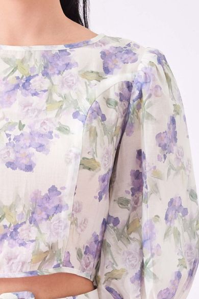 Gracey Purple Floral Prints Top