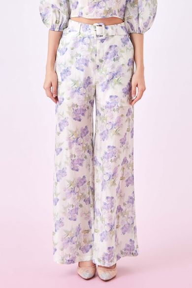 Gracey Purple Floral Prints Pants