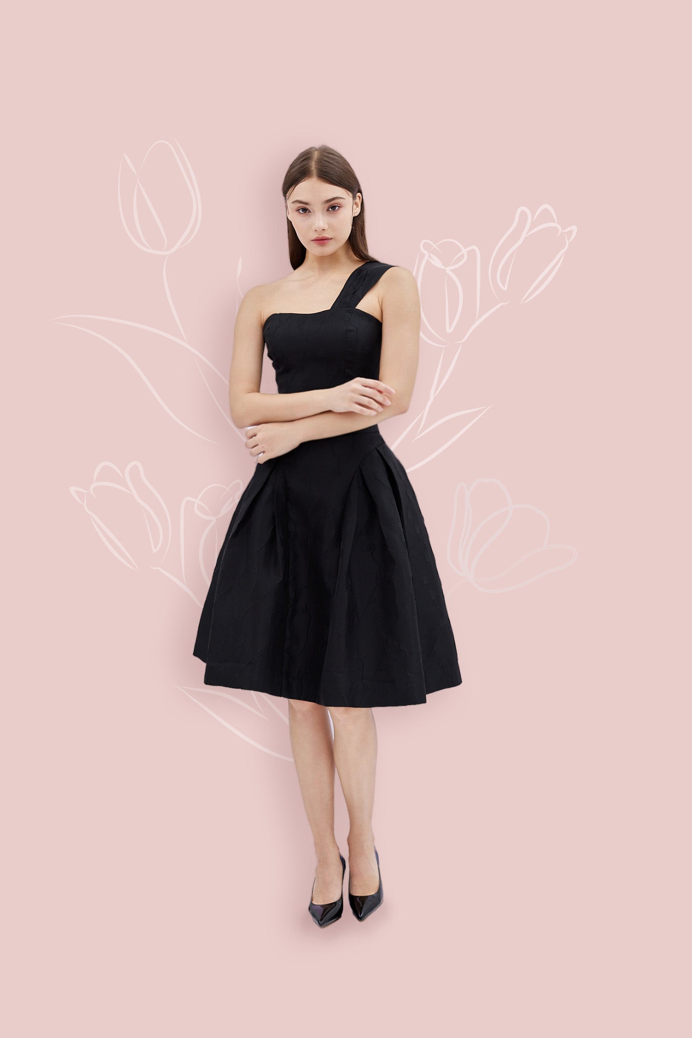 Abrial Black Jacquard Top - Nimisski