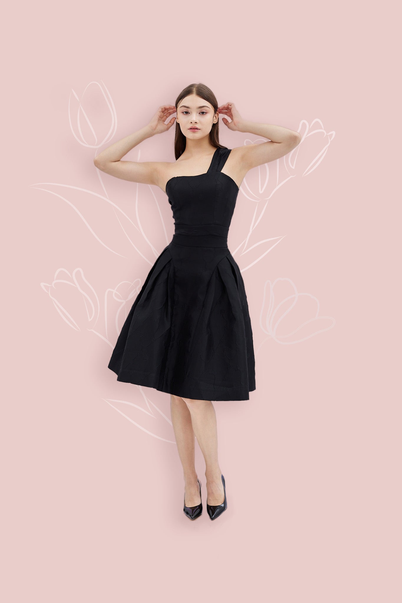 Abrial Black Jacquard Top - Nimisski
