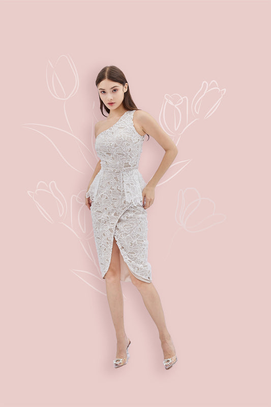 Georgean White Lace Dress