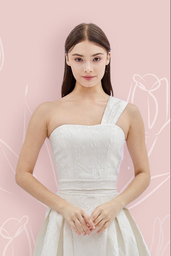 Abrial White Jacquard Top - Nimisski