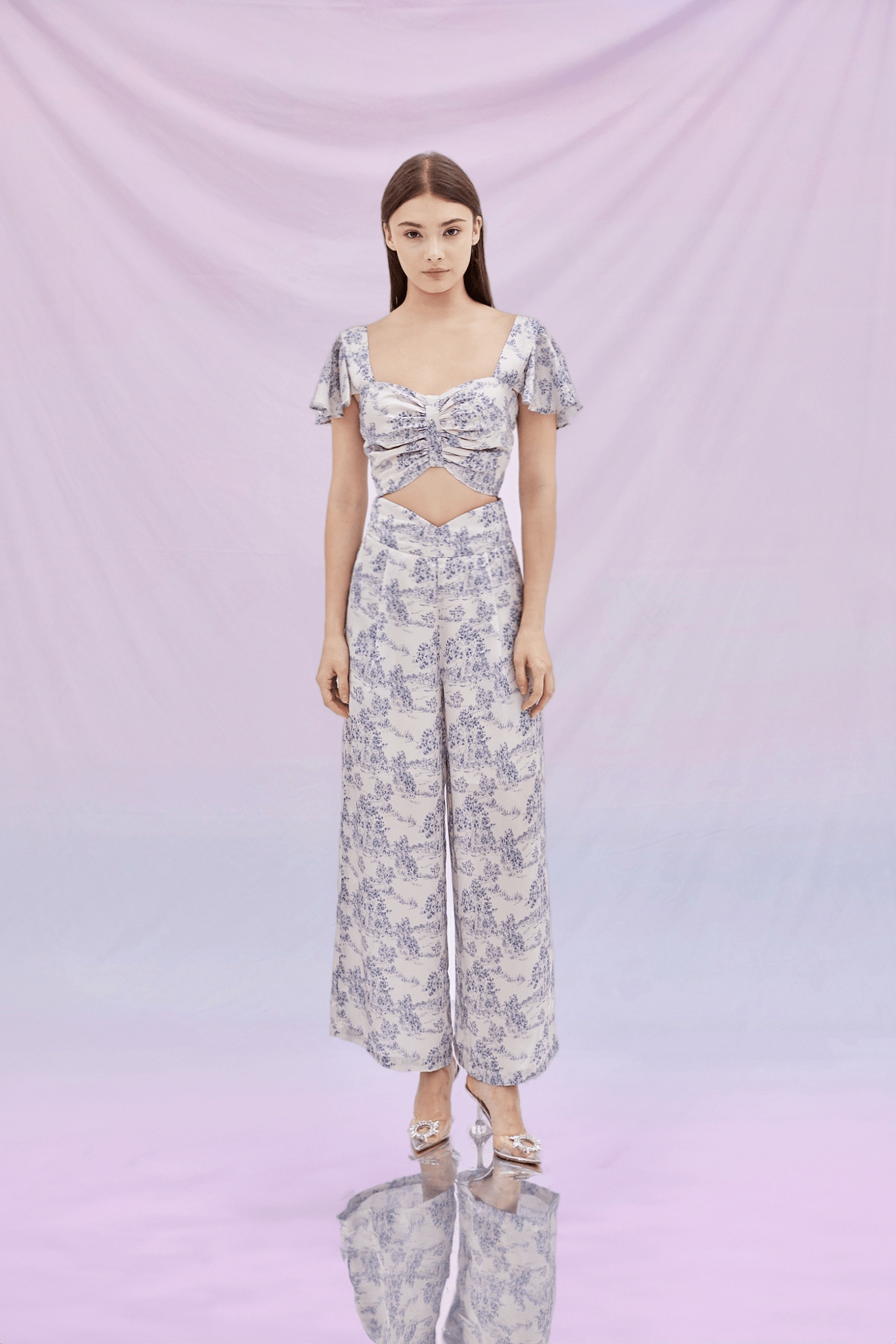 Galya Blue Print Pants - Nimisski