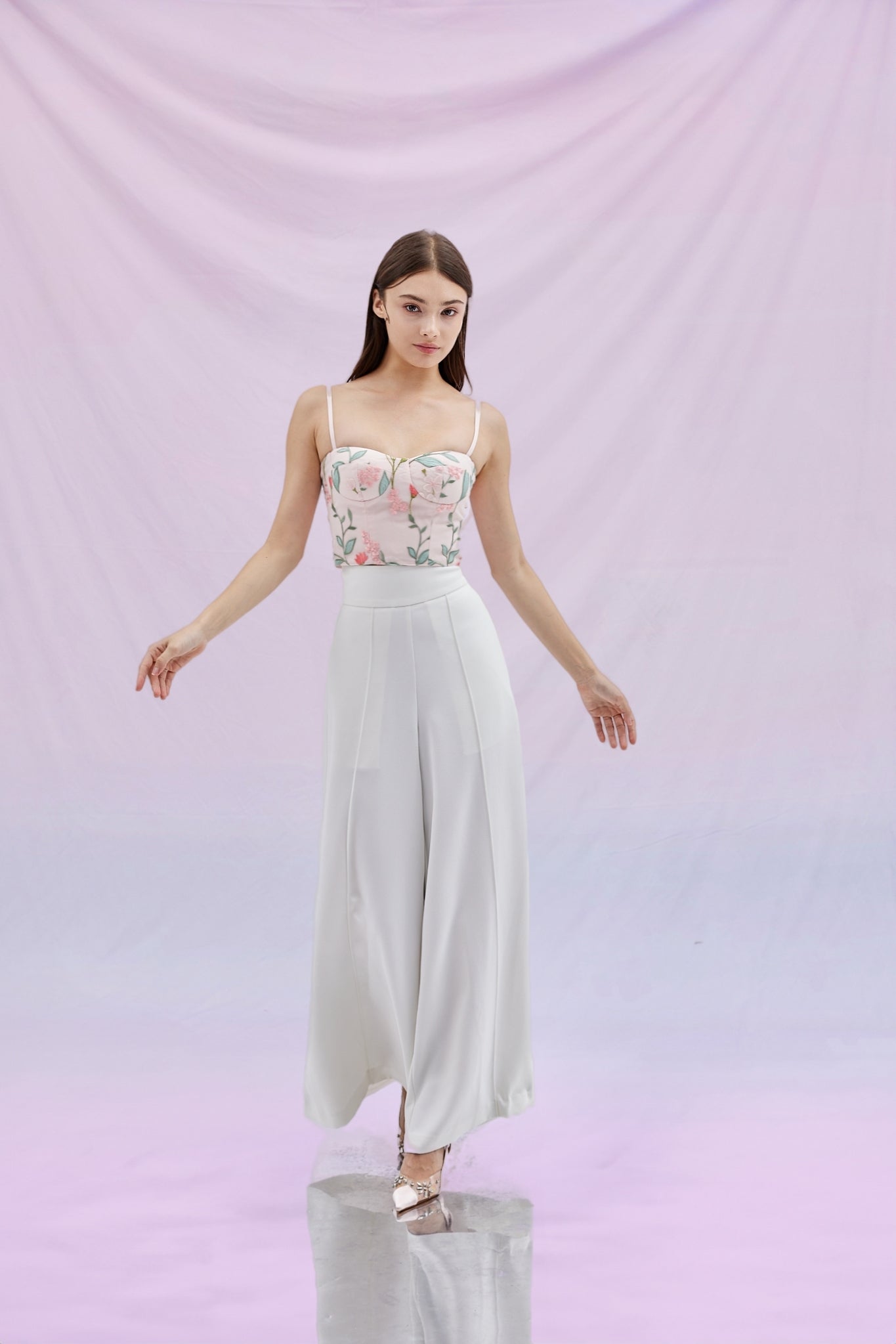 Galia White Long Pants