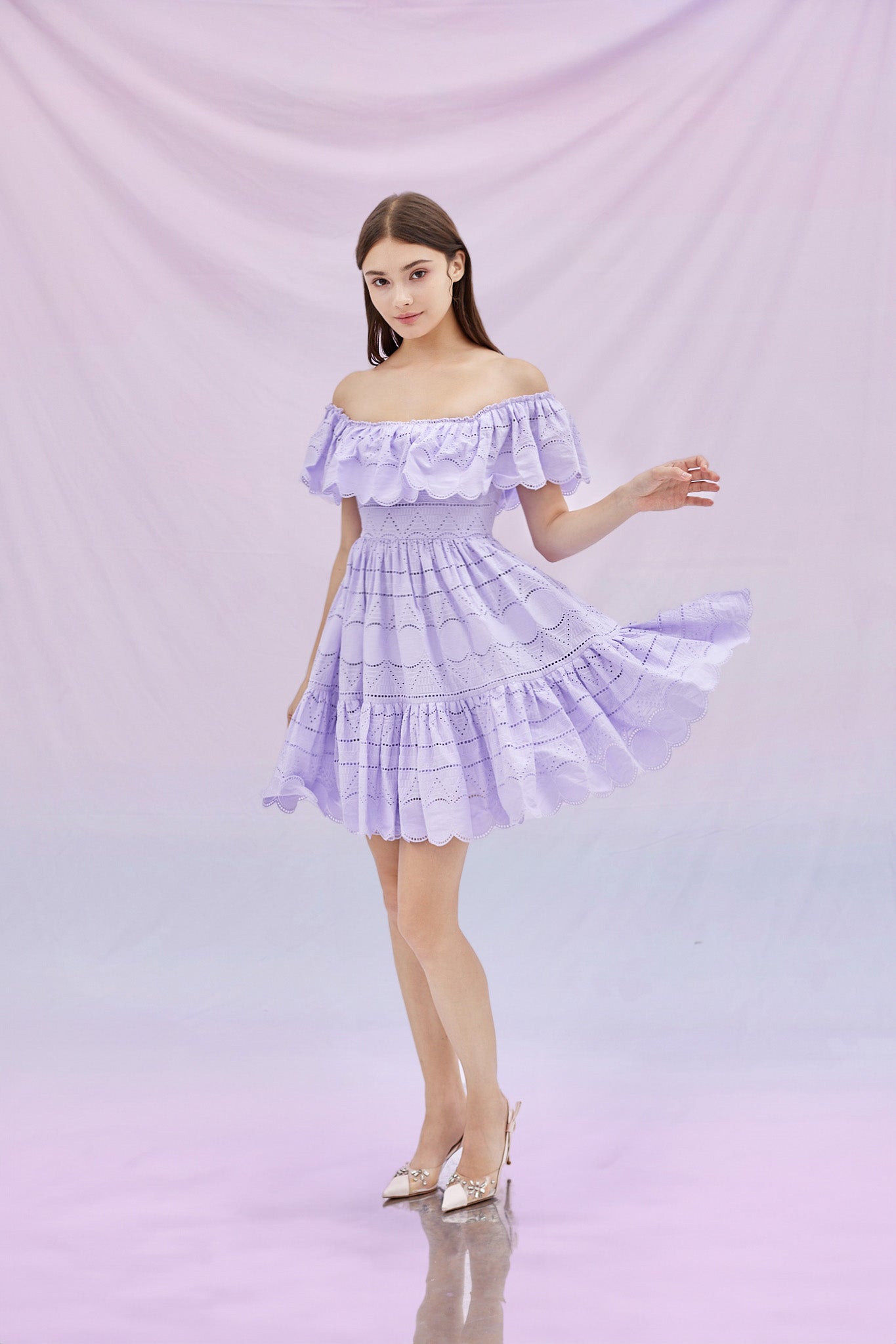 Gloriana Purple Embroidered Dress