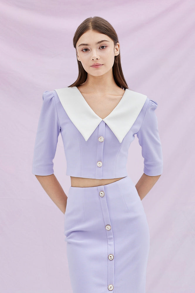 Gerilynn Lilac Puffy Sleeve Top