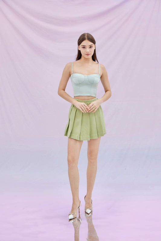Jennifer Light Green Bustier Top