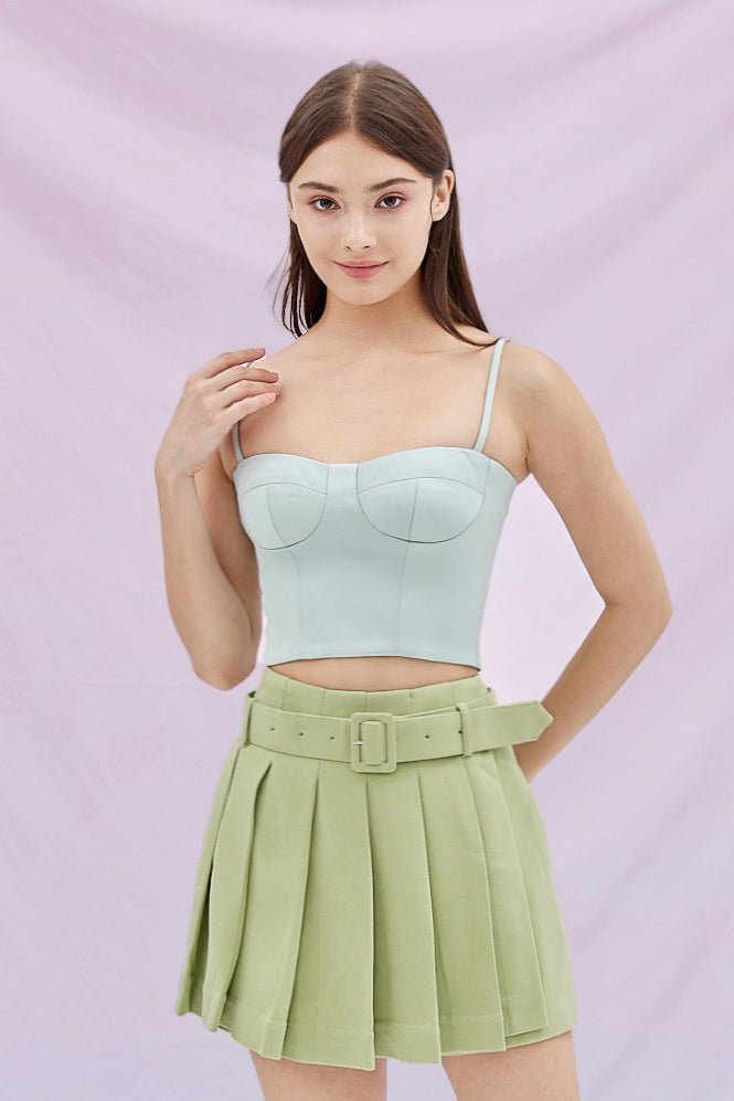 Jennifer Light Green Bustier Top - Nimisski