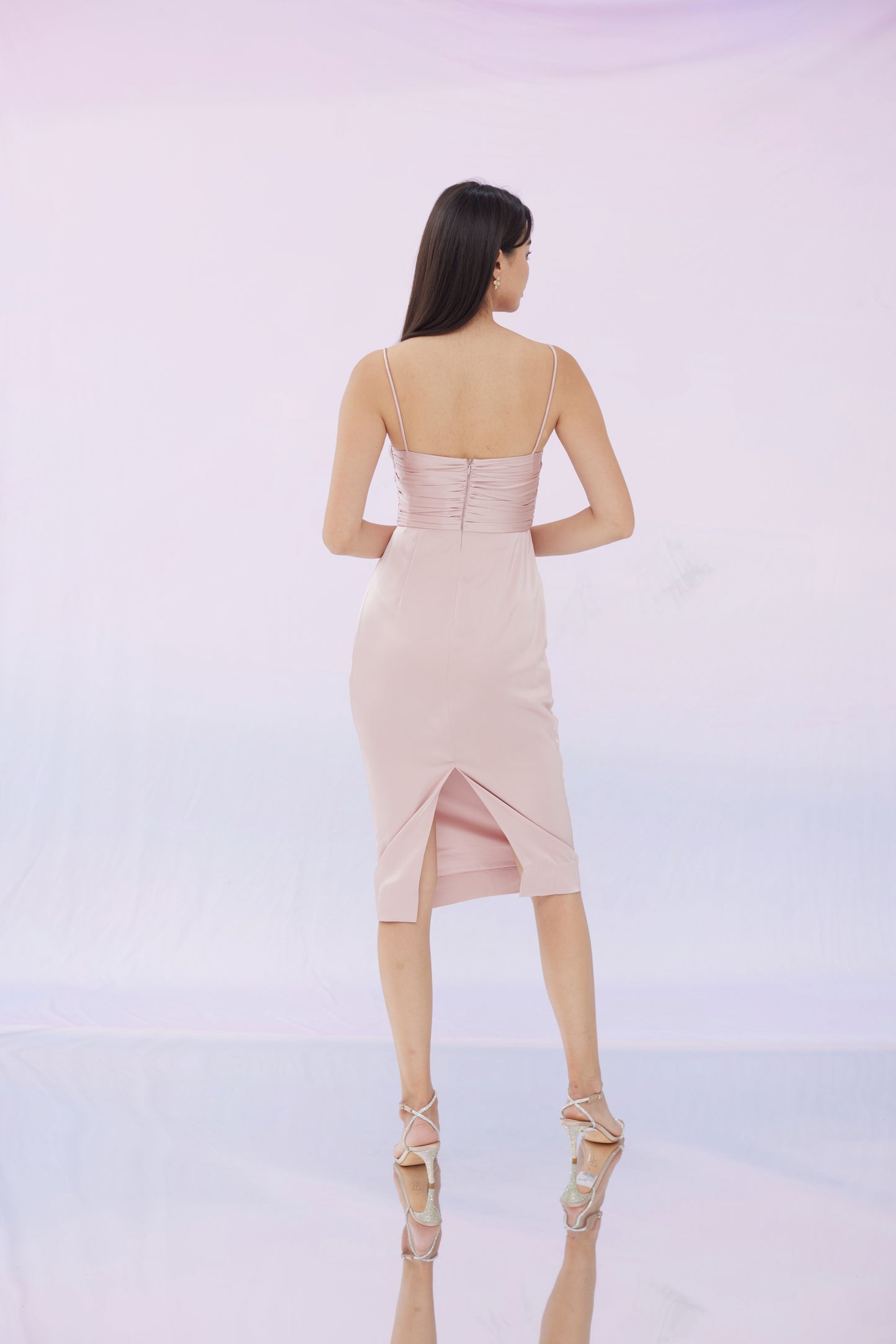 Georgina Nude Pink Long Dress