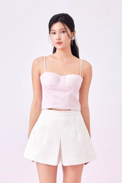 Jennifer Light Pink Bustier Top - Nimisski