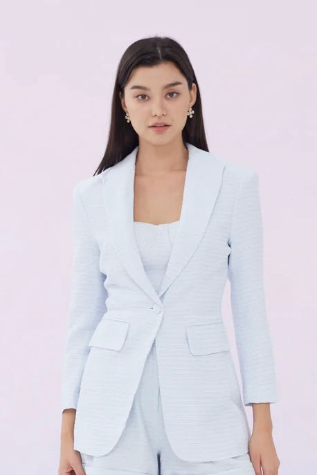 Florella Light Blue Tweed Jacket