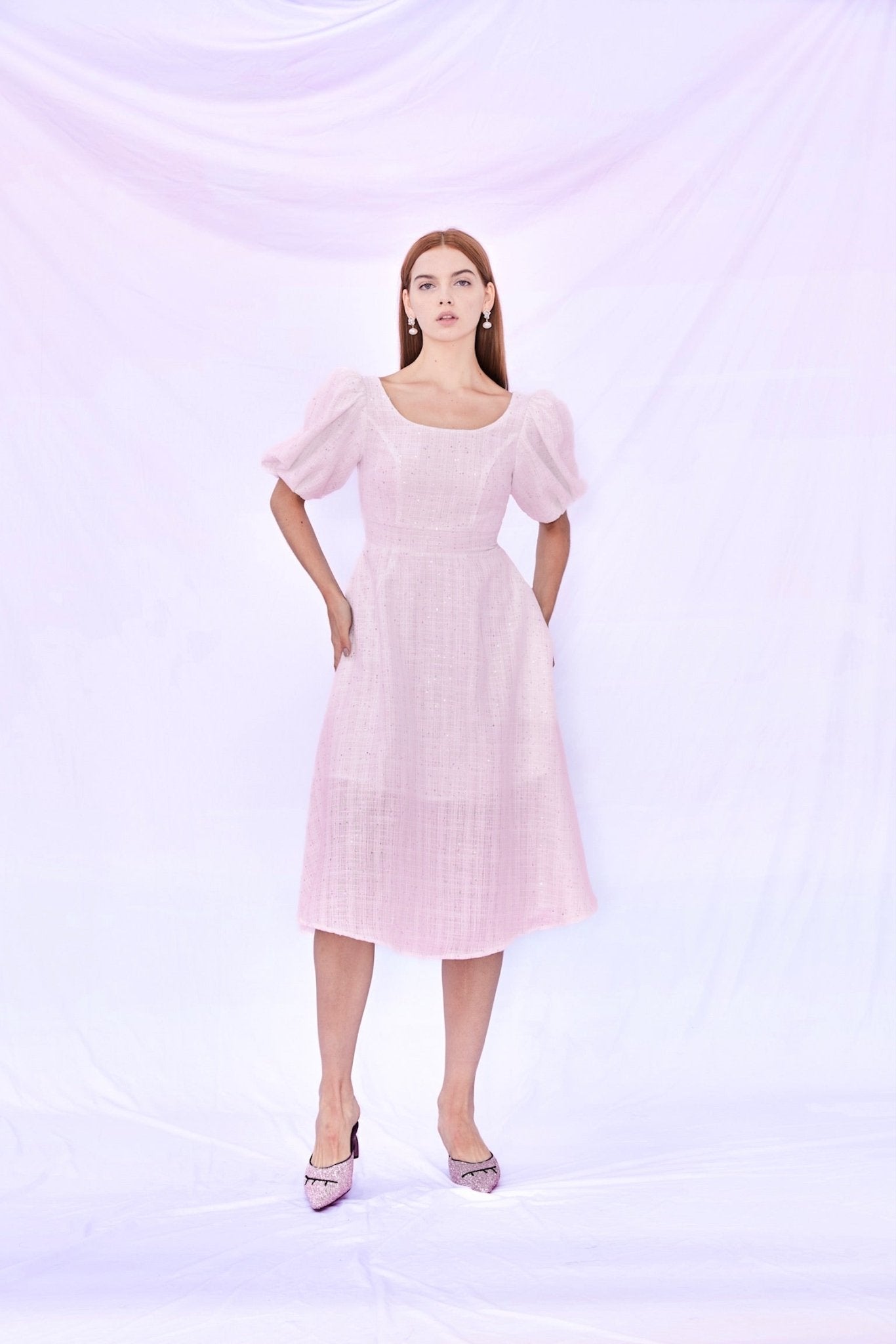 Frannie Sequins Pink Dress - Nimisski