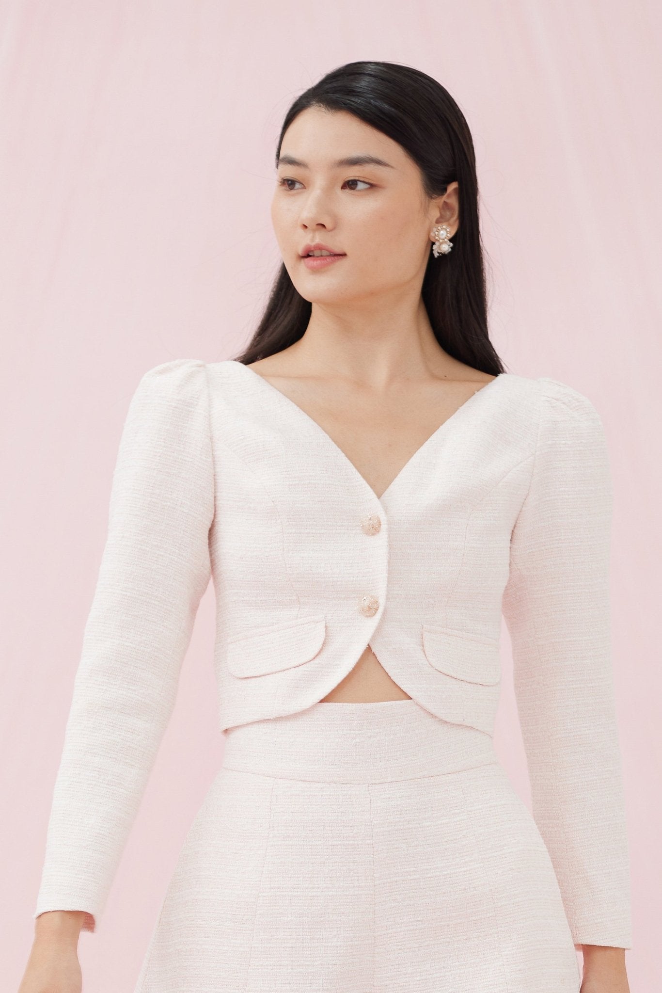 Aimee Pink Tweed Jacket - Nimisski