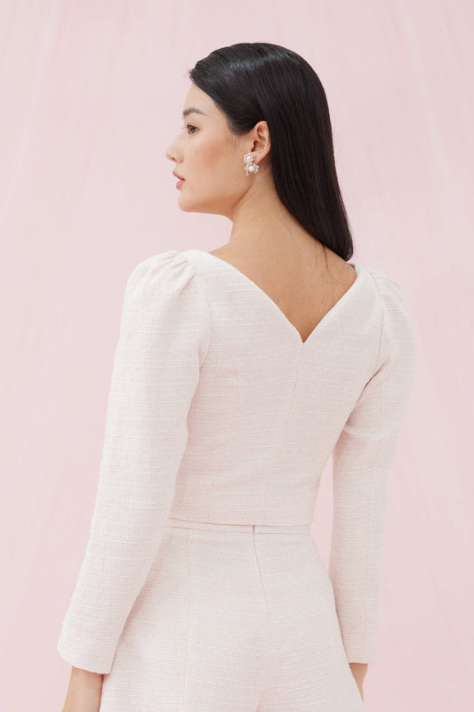 Aimee Pink Tweed Jacket - Nimisski
