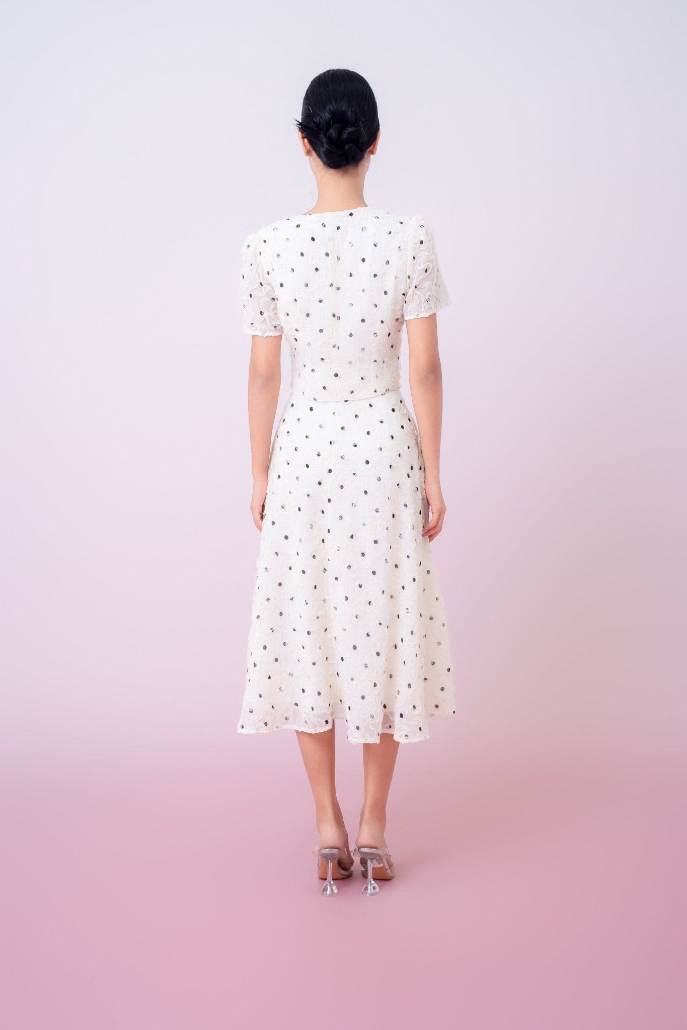 Joellyn White Embroidered A - Line Skirt - Nimisski