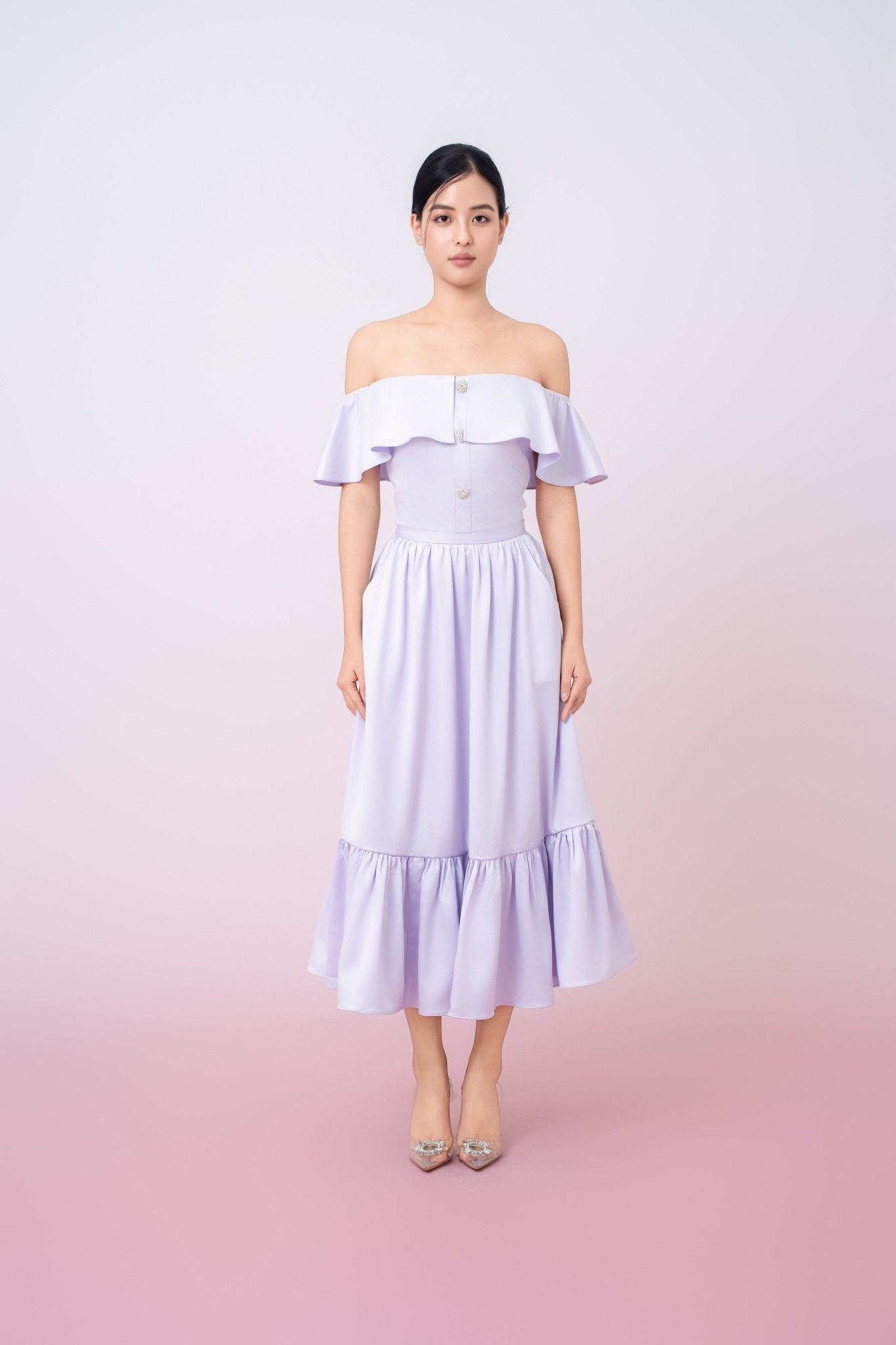 Jacquelina Lilac Drop Shoulder Top - Nimisski