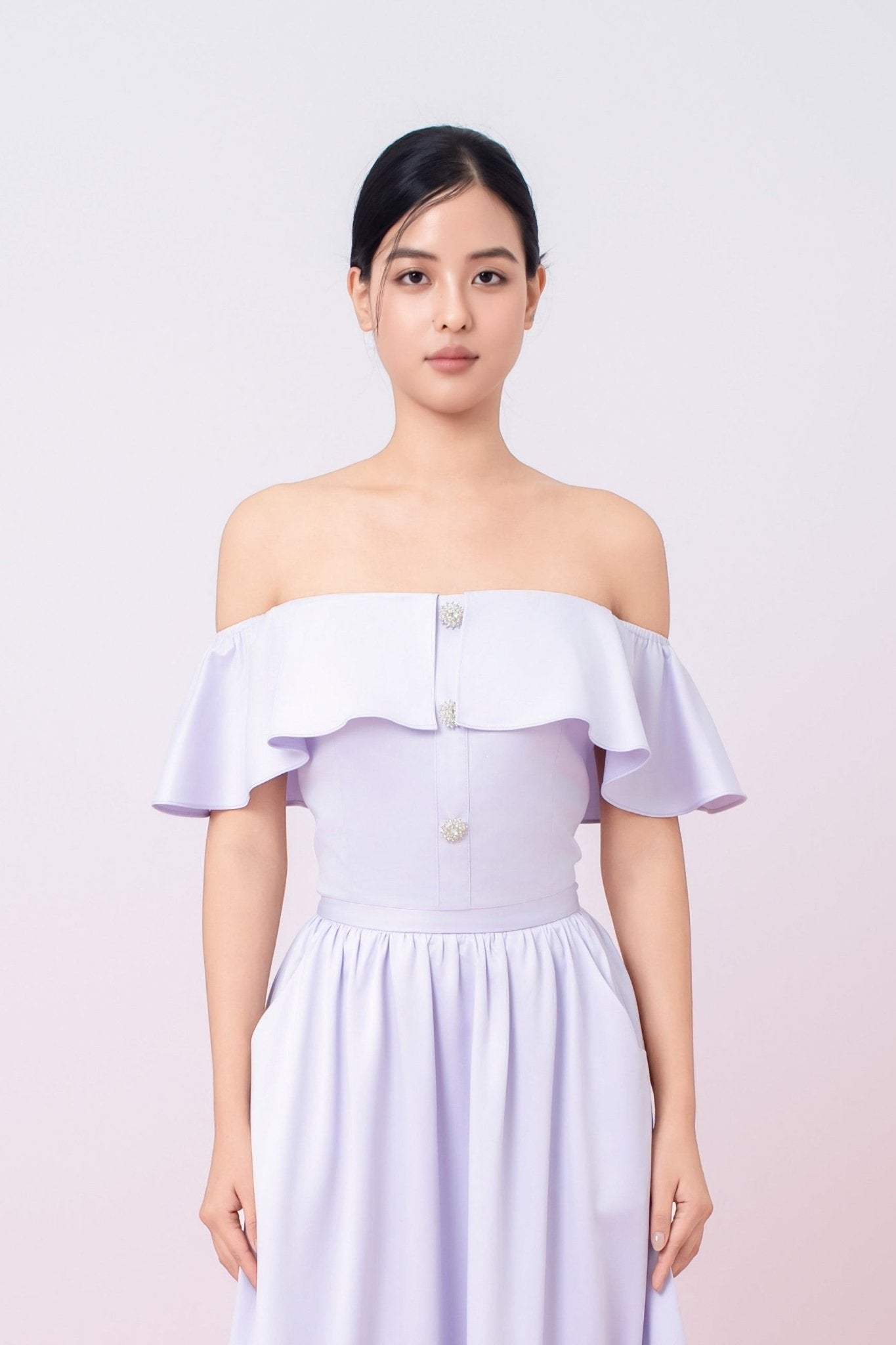 Jacquelina Lilac Drop Shoulder Top - Nimisski