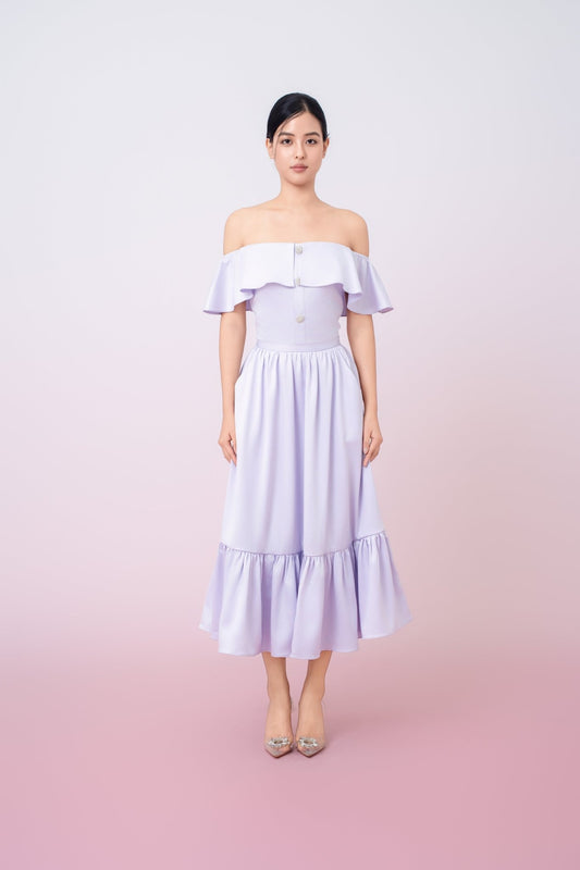 Jacquelina Lilac Drop Shoulder Top - Nimisski