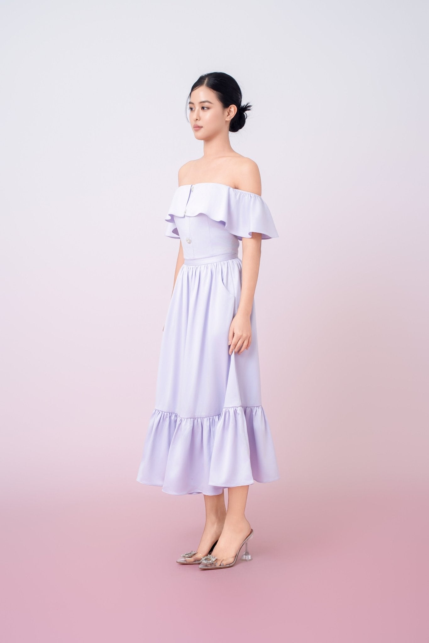 Jacquelina Lilac Drop Shoulder Top - Nimisski
