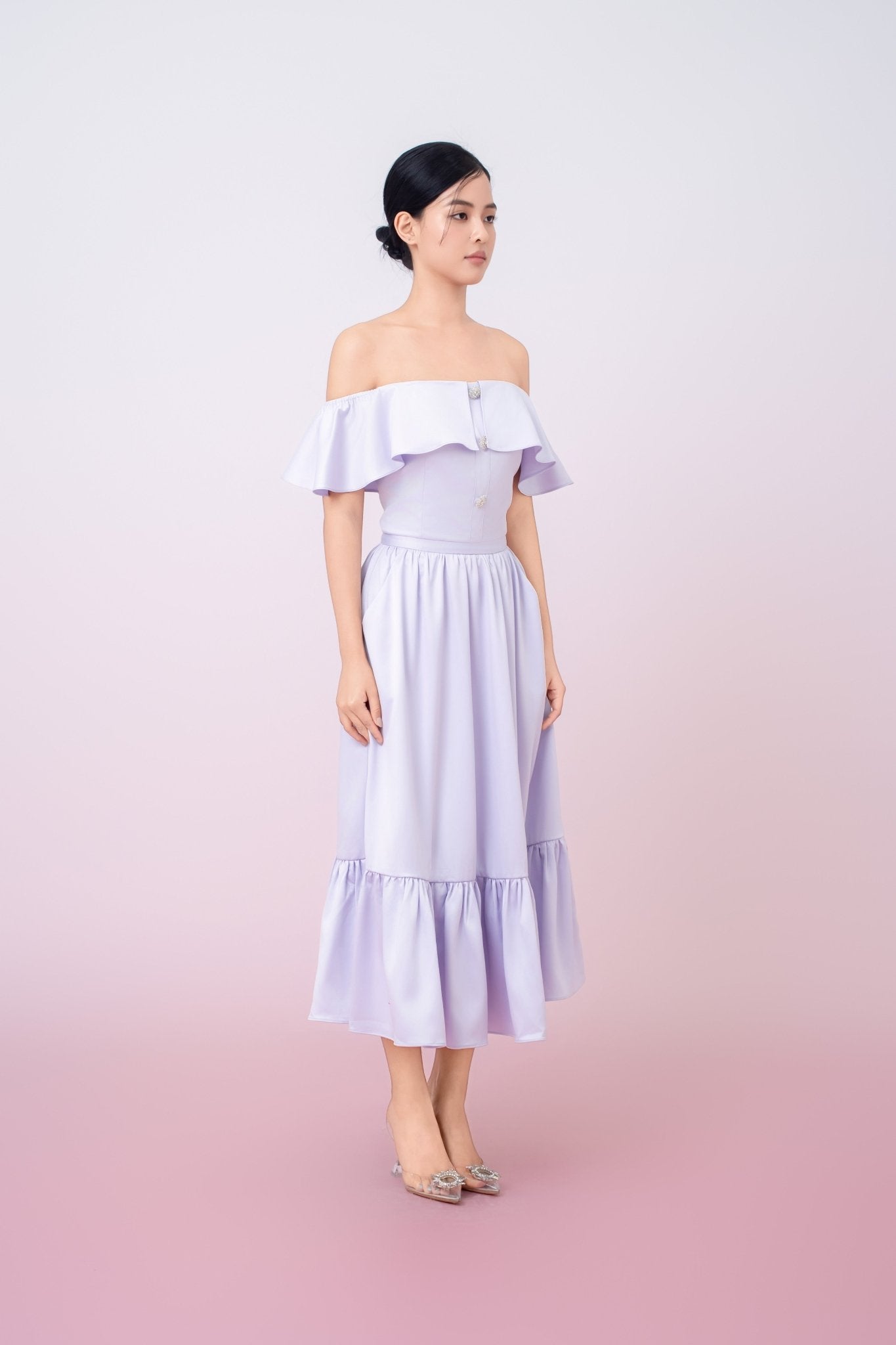 Jacquelina Lilac Drop Shoulder Top - Nimisski