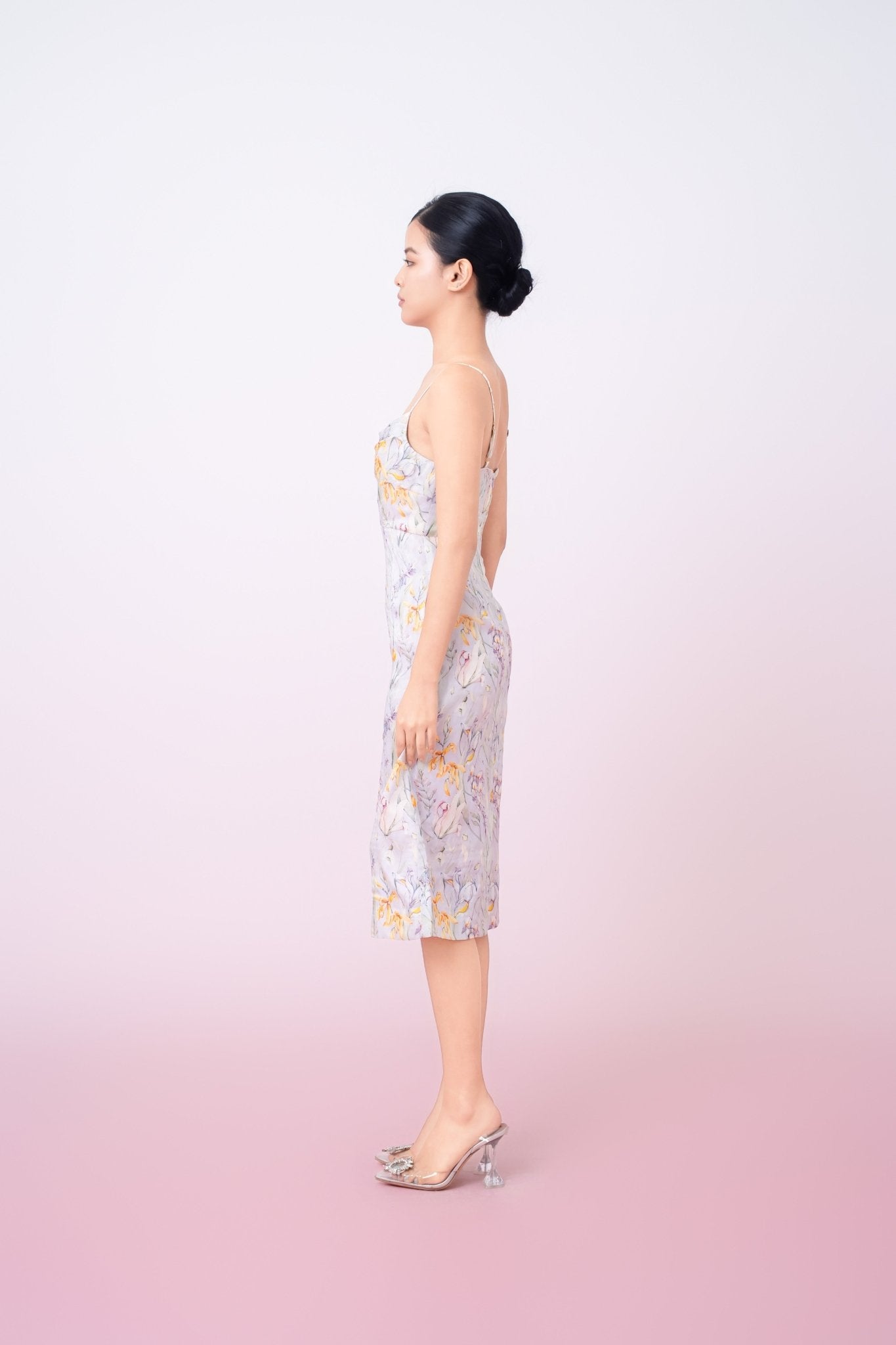Gianina Purple Flower Dress - Nimisski