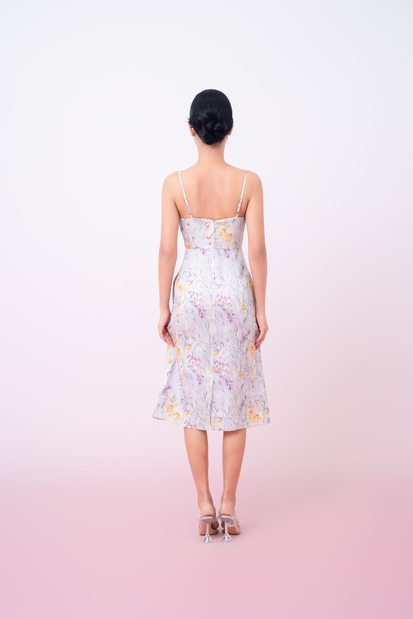 Gianina Purple Flower Dress - Nimisski