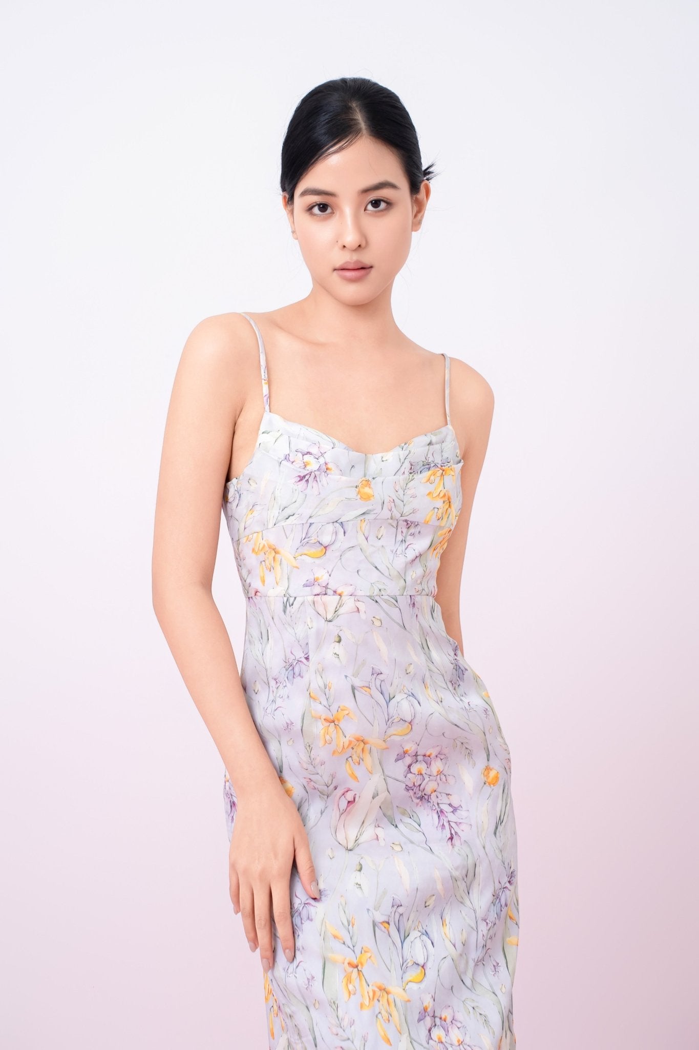 Gianina Purple Flower Dress - Nimisski