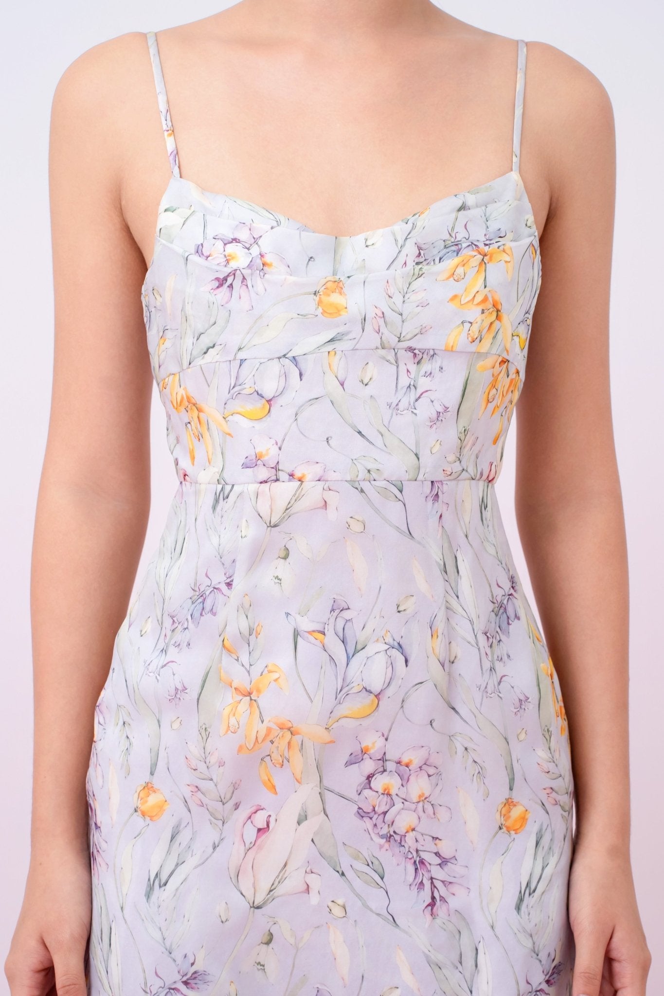 Gianina Purple Flower Dress - Nimisski