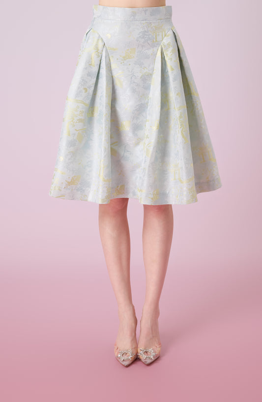 Josette Green Pleated Skirt