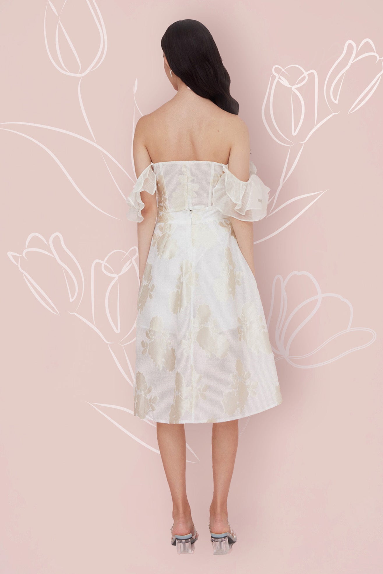 Francena Cream Jacquard Top - Nimisski