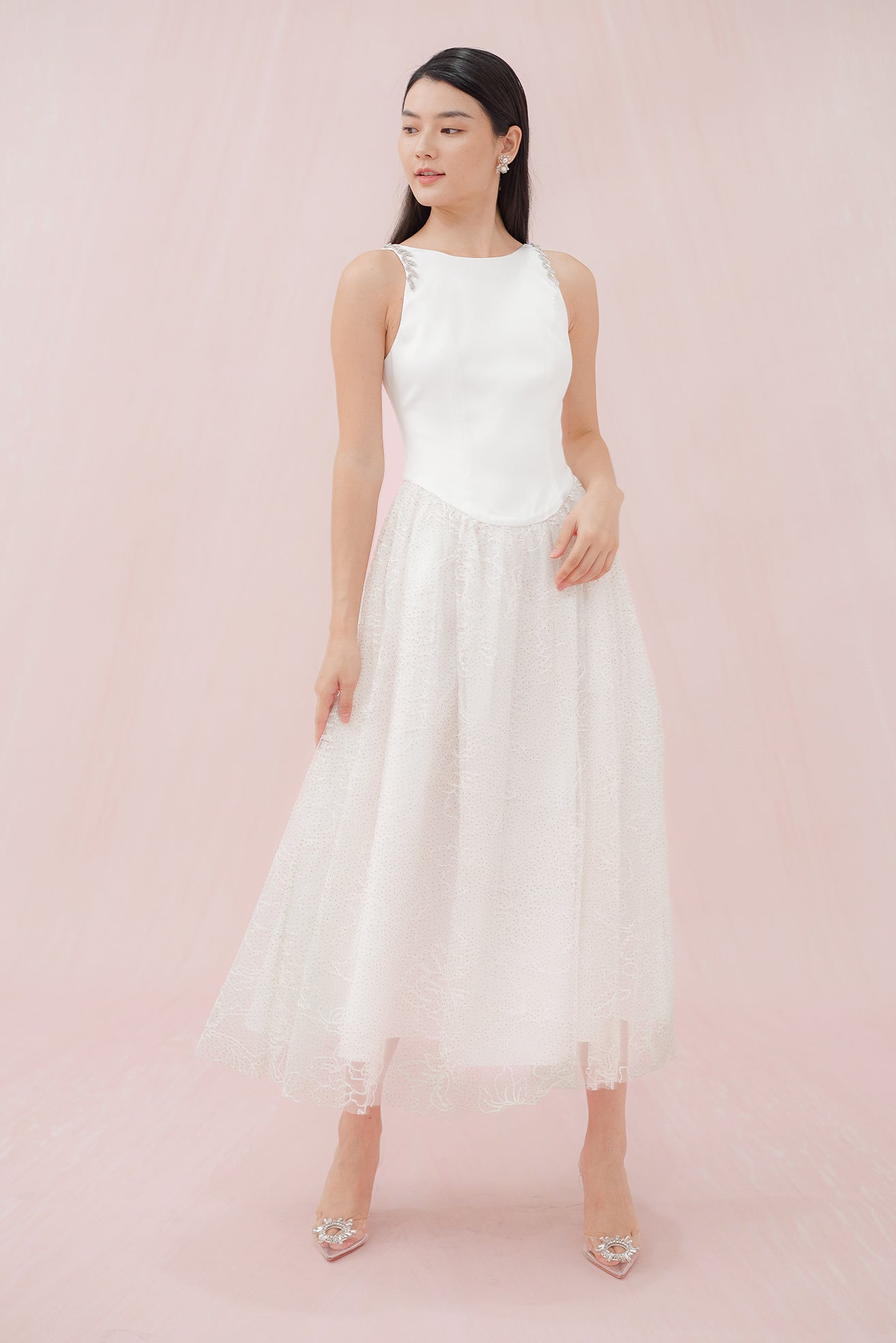 Giselle Dusky White Dress - Nimisski