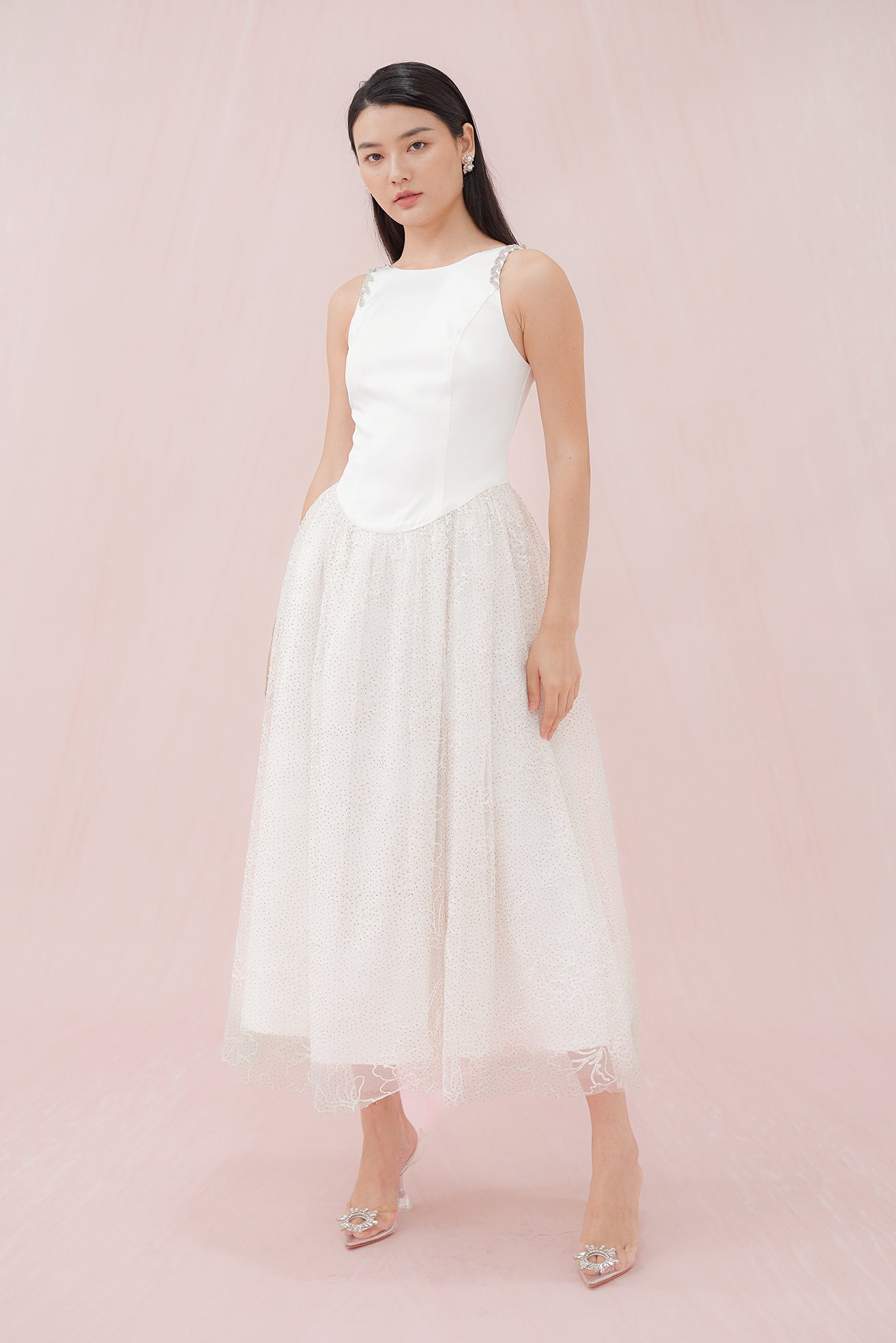 Giselle Dusky White Dress - Nimisski