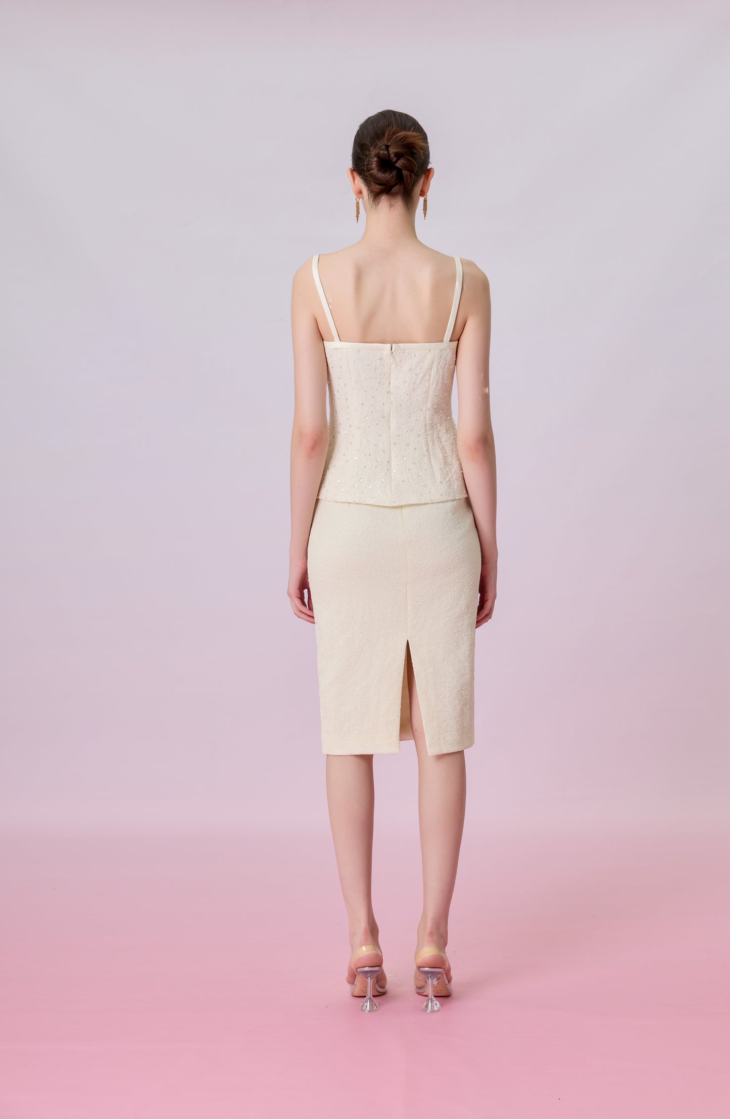 Kate Cream Embellished Strap Top