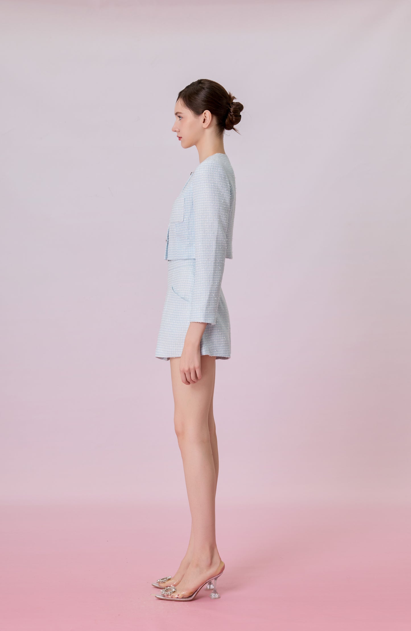 Gillianna Light Blue Tweed Jacket