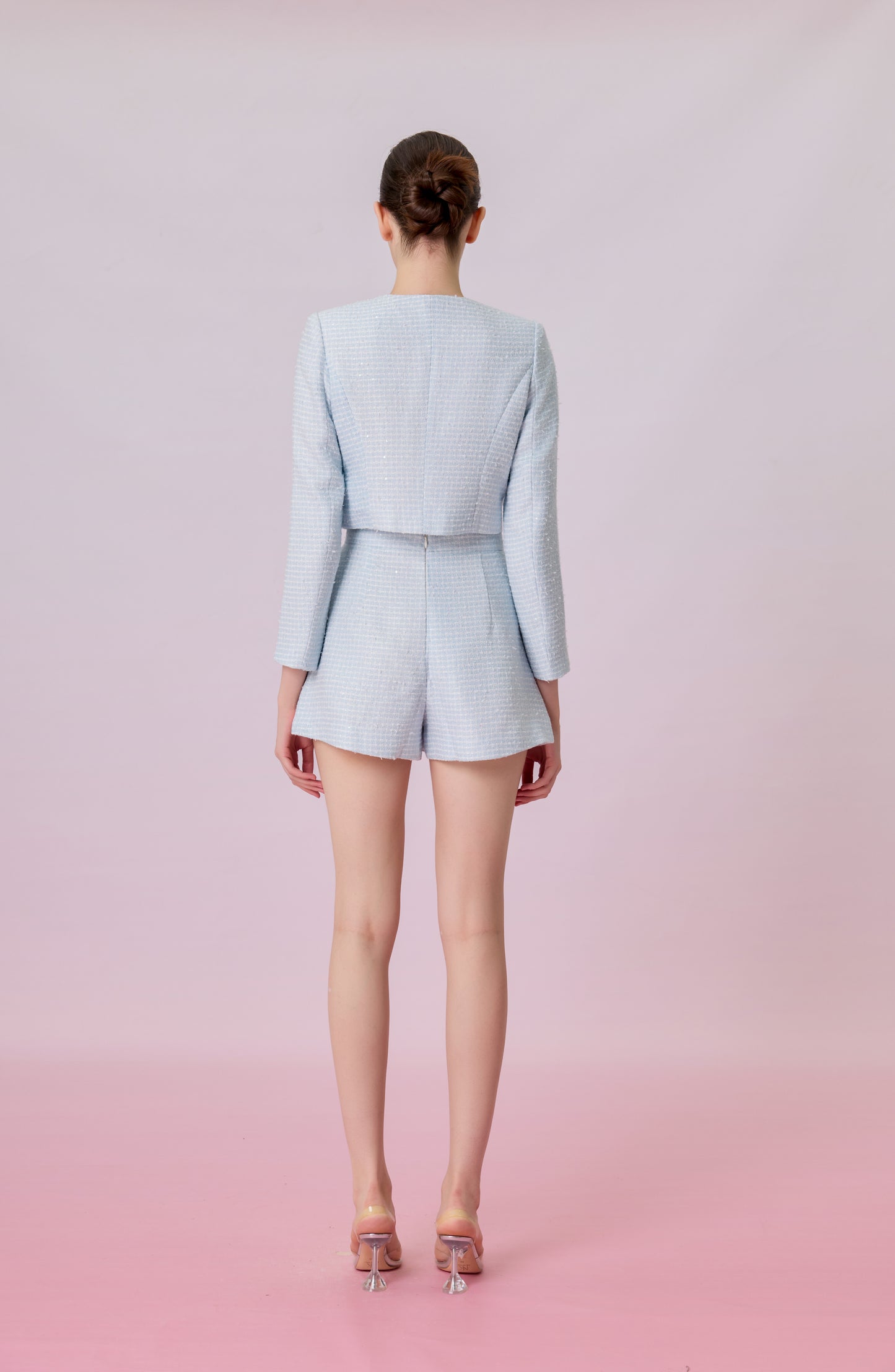 Gillianna Light Blue Tweed Jacket