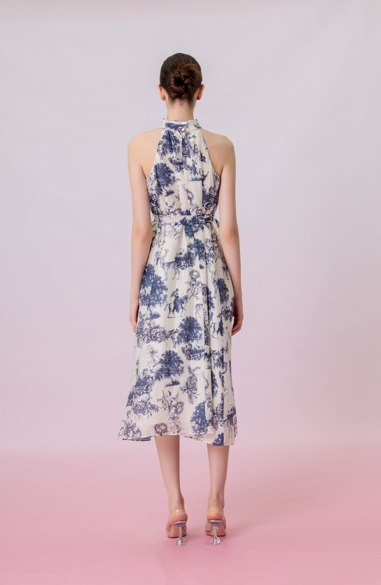 Geertruida Animal Print In White Dress